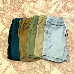 Lot of 6 Cat and Jack Boys XS 4/5 pull on shorts.